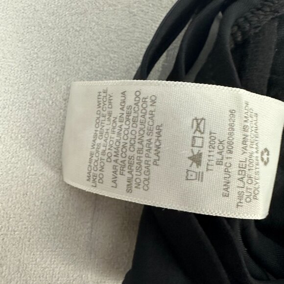 Time And Tru Womens Striped Bikini Top M Black/Brown/White Adjustable Straps - Picture 4 of 4